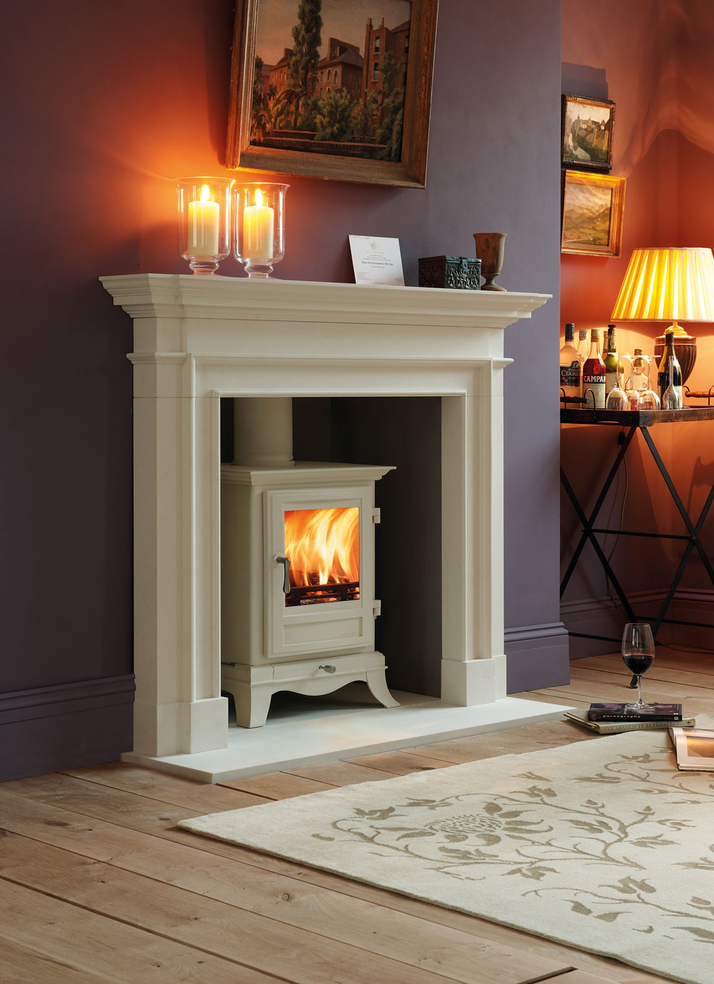 Chesney's Beaumont Multi-fuel stove with Burlington Surround