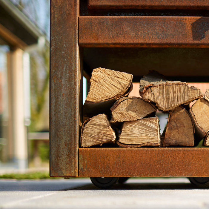 RB73 - Quaruba L Mobile - Weathered Premium Outdoor Chiminea and Wood Stove - Image 8