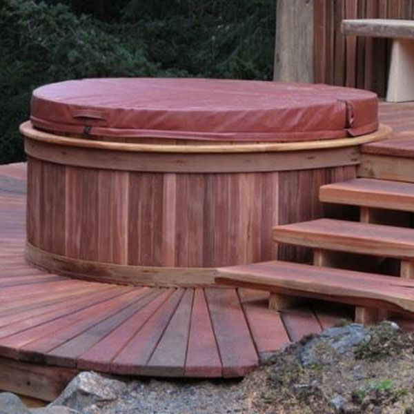 Northern Lights Classic HT4 Cedar Wood Hot Tub with Deluxe Pack Firehouse