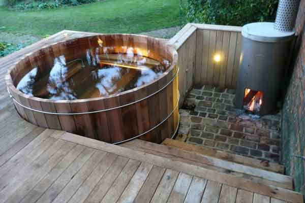 Northern Lights Cedar Wood Hot Tub Round