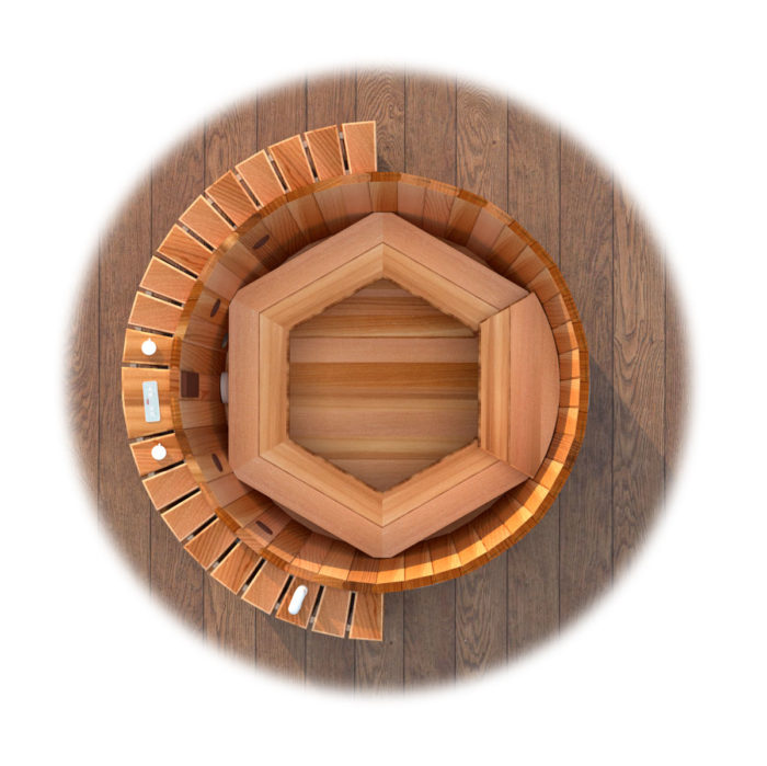 Northern Lights Classic Wooden Hot Tub (4 Person) - HT4R - Image 2