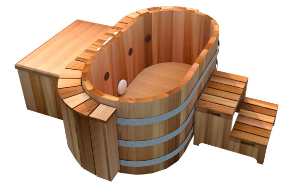 Ofuro cedar wood hot tub