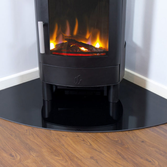 ACR Corner Glass Hearth for electric stoves