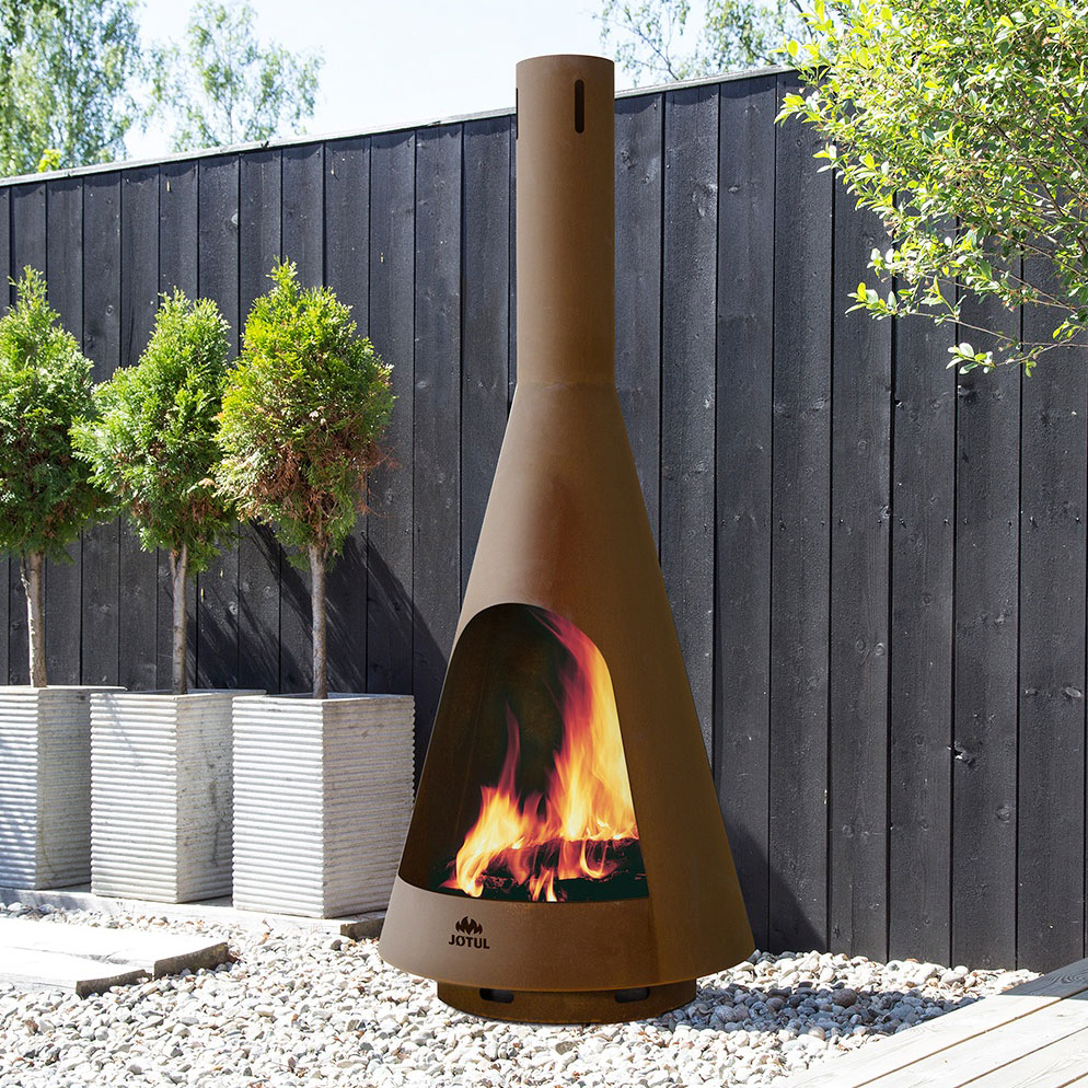 Jotul Froya outdoor chiminea wood stove - Firehouse