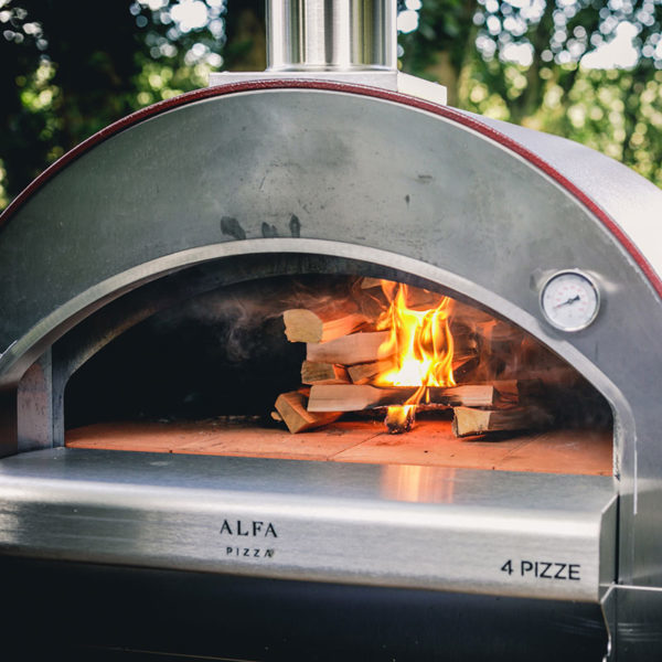 Alfa Forni 4 Pizze Wood-fired Pizza Oven with base - Firehouse