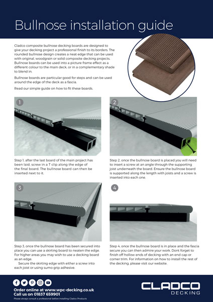 Cladco Bullnose Installation Guide