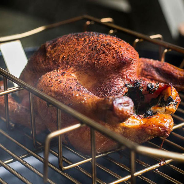Meat rack top for roasting pan