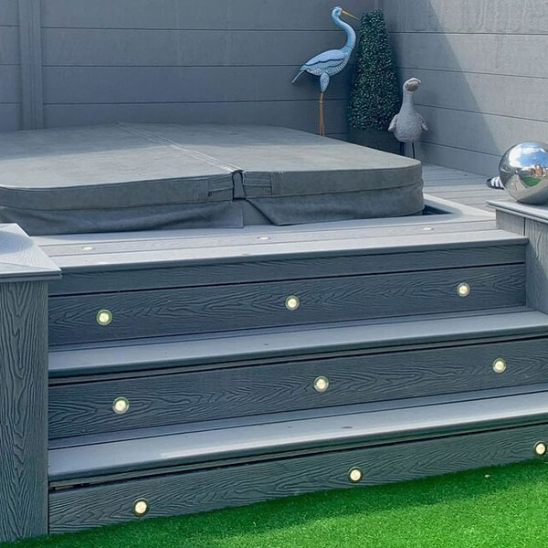 Cladco 2.4m Woodgrain Effect Hollow Domestic Grade Composite Decking Board - Image 3