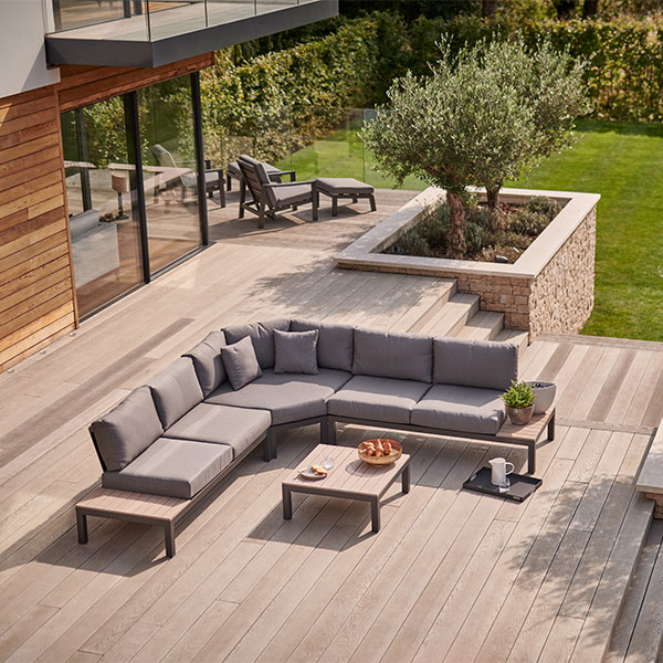 Kettler Elba Large Low Corner 4 Seat Garden Lounging Table