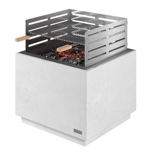 Air fire pit with optional grill