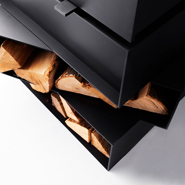 Dik Geurts Bora Corner (Cubes) wood burning stove - Image 4
