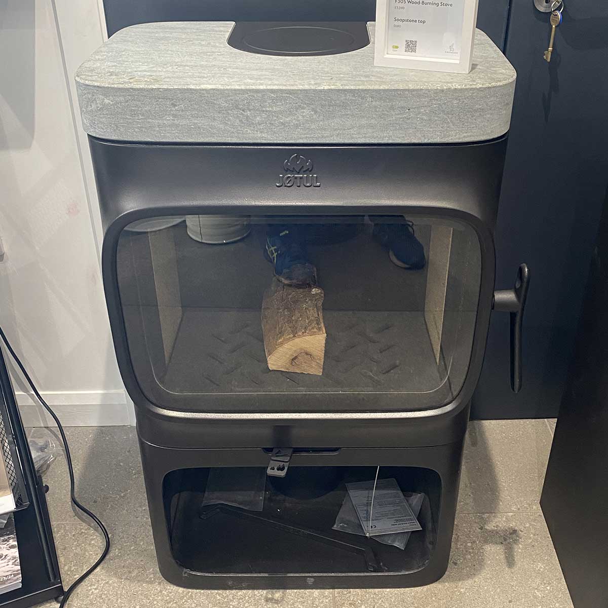 Jotul F305 Base Wood Burning Stove with Soapstone Ex Display Firehouse