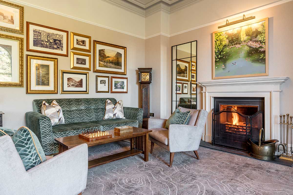Borrowdale Hotel Lounge - Open Fire 3