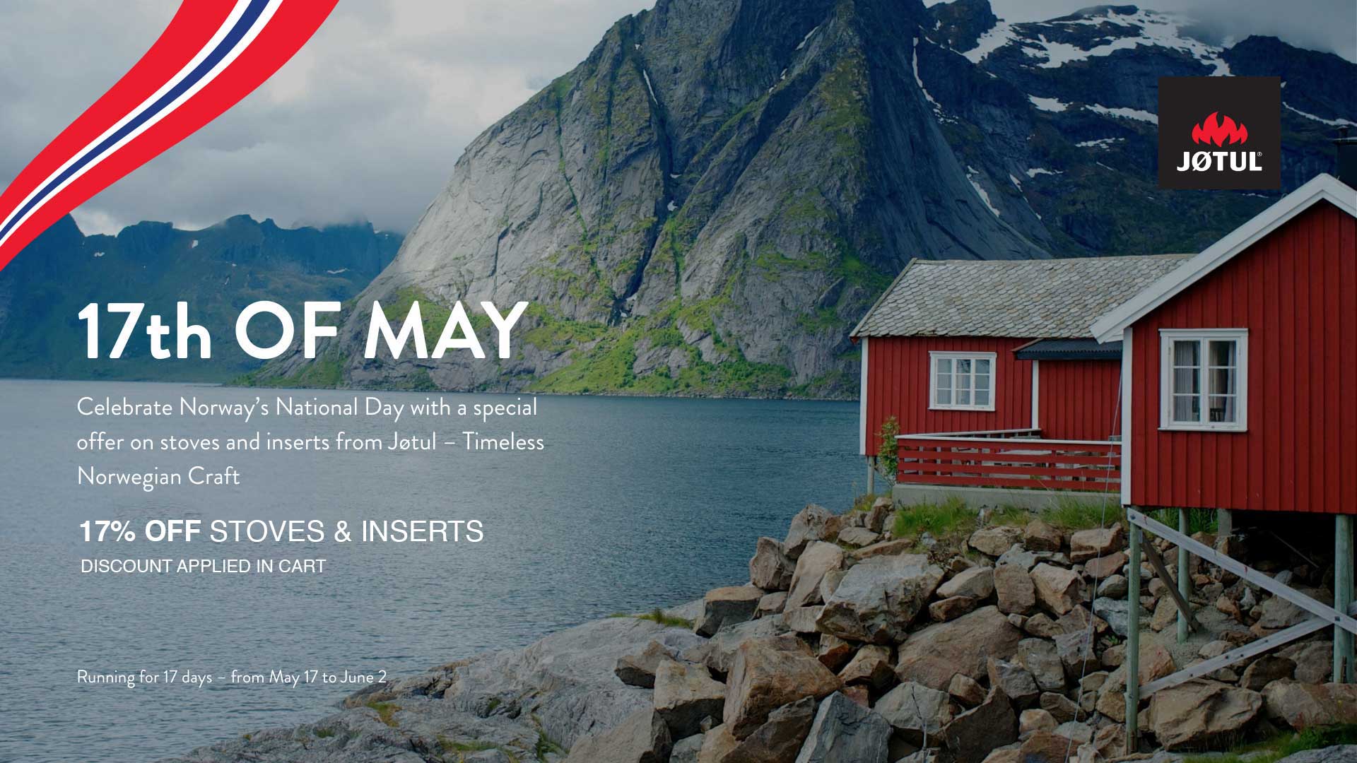 17th May Jotul Stoves 17% OFF
