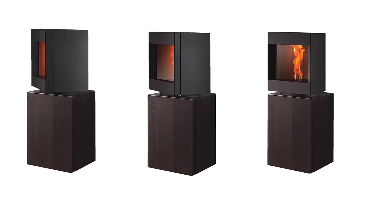 Stuv sP10 pellet stove pivoting head